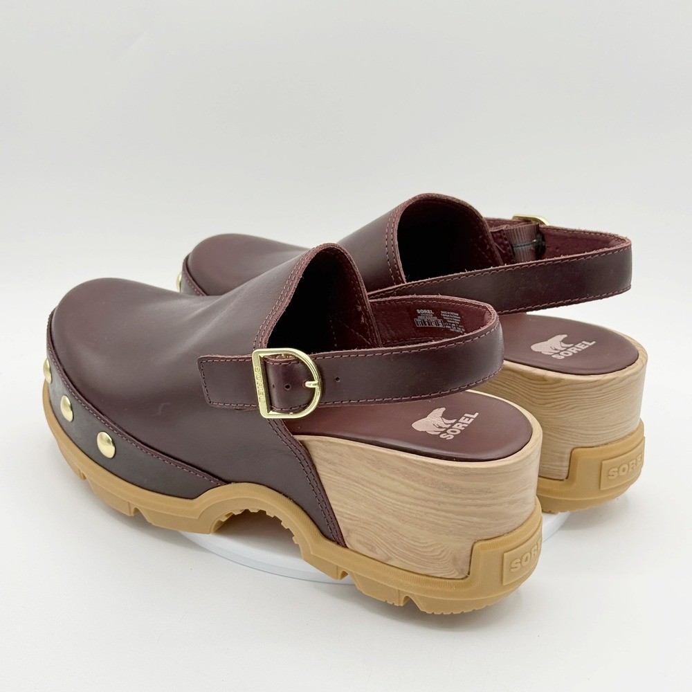 Sorel Roam N Clog RVT Size 11 Womens Redwood Sequoia Studded Slingback Platform - Picture 5 of 10
